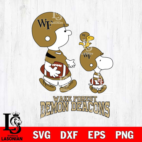 Wake Forest Demon Deacons Snoopy Sport Svg Eps Dxf Png File, Digital Download