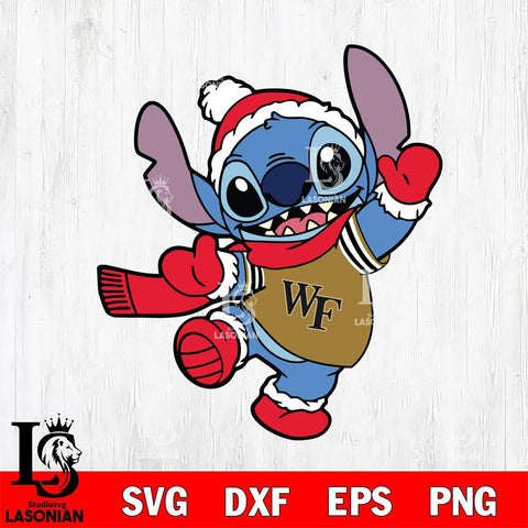 Wake Forest Demon Deacons Stitch Disney Christmas Svg Eps Dxf Png File, Digital Download, Instant Download