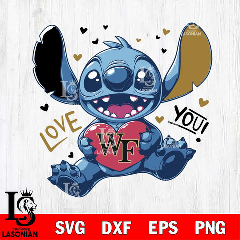 Wake Forest Demon Deacons Stitch Love Svg Eps Dxf Png File, NCAA svg, Digital Download, Instant Download