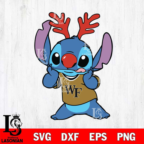 Wake Forest Demon Deacons Stitch Reindeer Svg Eps Dxf Png File, Digital Download, Instant Download