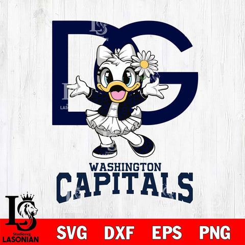 Washington Capitals Dolce And Gabbana Daisy Duck Disney Svg Eps Dxf Png File, Digital Download, Instant Download