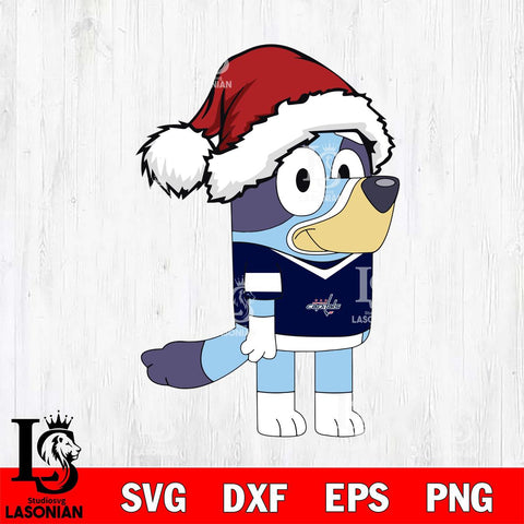 Washington Capitals Bluey Cartoon Christmas Svg Eps Dxf Png File, Digital Download, Instant Download