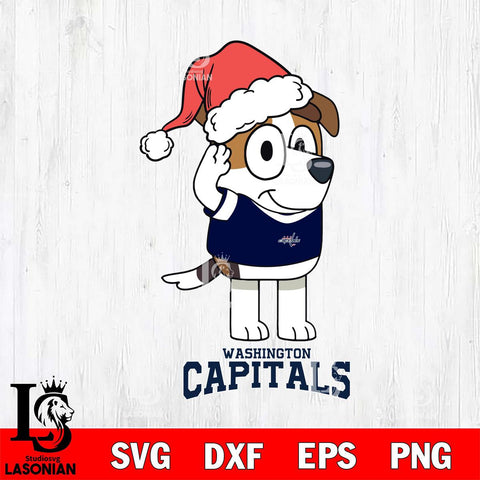 Washington Capitals Christmas Bluey Jack Sport Svg, Christmas Svg , NHL svg , Digital Download, dxf eps png pdf file