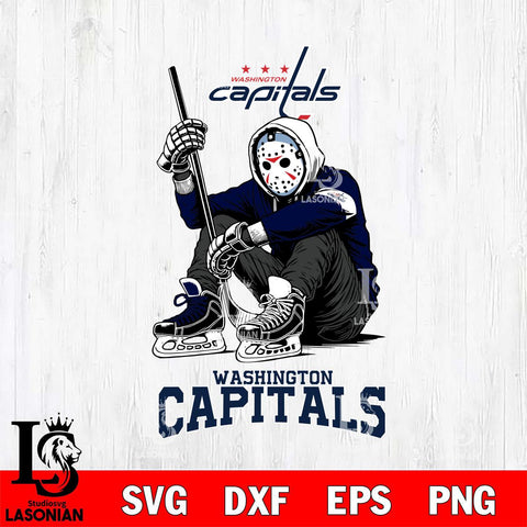 Washington Capitals NHL Jason Voorhees Halloween SVG Svg Eps Dxf Png File, Digital Download, Instant Download