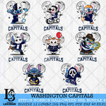 Washington Capitals Stitch Halloween Bundle 8 SVG Svg Eps Dxf Png File, Digital Download, Instant Download