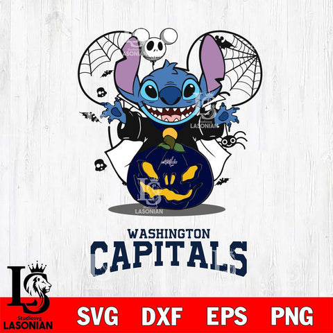 Washington Capitals Stitch Horror Halloween Svg Eps Dxf Png File, Digital Download, Instant Download