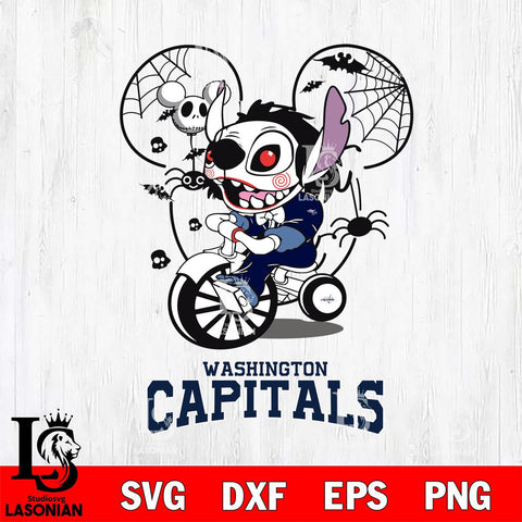 Washington Capitals Stitch Jigsaws Halloween Svg Eps Dxf Png File, Digital Download, Instant Download