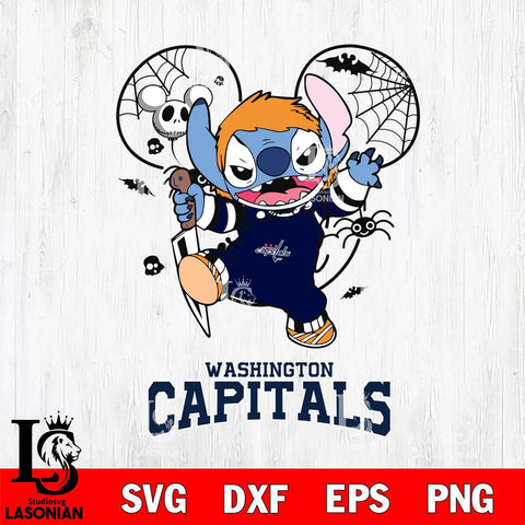 Washington Capitals Stitch Michael Halloween Svg Eps Dxf Png File, Digital Download, Instant Download