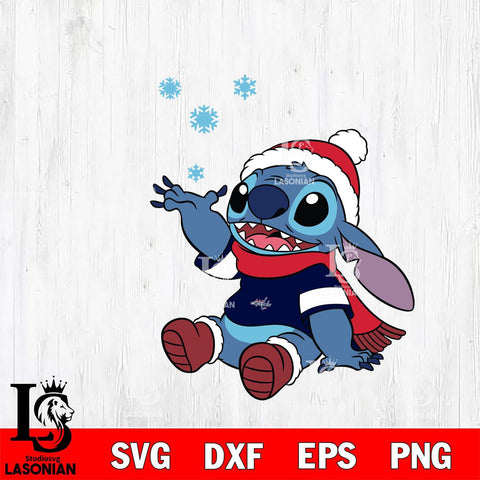 Washington Capitals Stitch Wearing Winter Scarf Svg Eps Dxf Png File, Digital Download, Instant Download