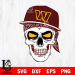 Washington Football Team Badass Hat Skull SVG