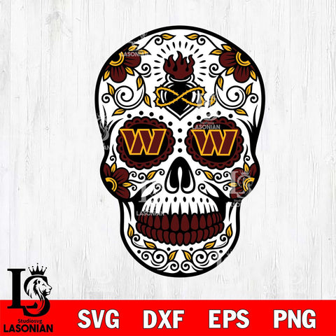 Washington Football Team Badass Mexico Skull SVG