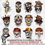 Washington Football Team Badass Skull Bundle SVG