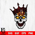 Washington Football Team Badass king Skull SVG