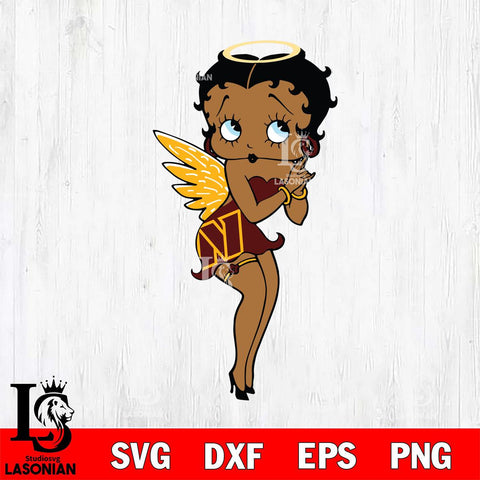 Washington Football Team Betty Boop Angel SVG Svg Eps Dxf Png File, Digital Download, Instant Download