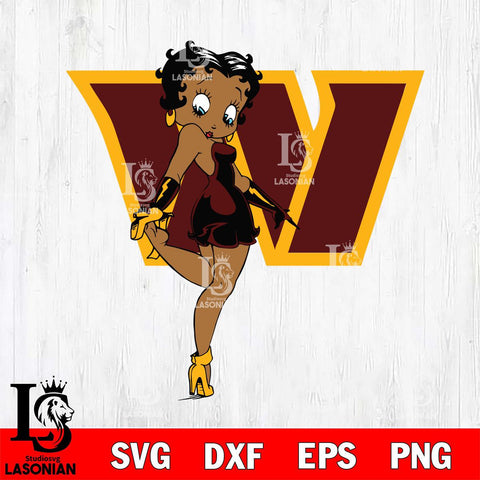 Washington Football Team Betty Boop Girl Fan SVG Svg Eps Dxf Png File, Digital Download, Instant Download