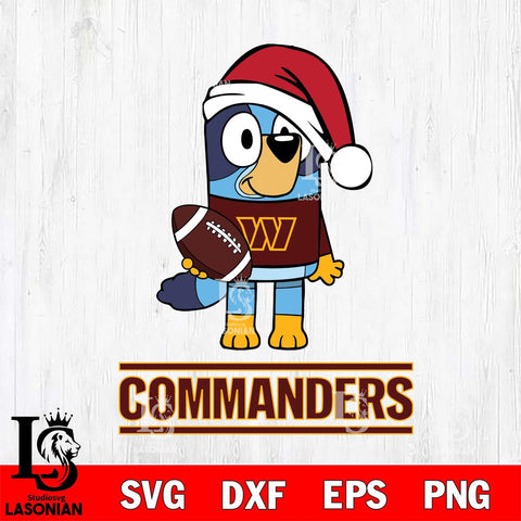 Washington Football Team Bluey Christmas Svg Eps Dxf Png File, Digital Download