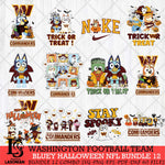 Washington Football Team Bluey Halloween 12 SVG Svg Eps Dxf Png File, Digital Download, Instant Download