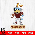 Washington Football Team Bluey rugby Svg Eps Dxf Png File, Digital Download ,Instant Download, Cricut File