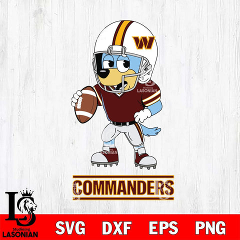 Washington Football Team Bluey rugby Svg Eps Dxf Png File, Digital Download ,Instant Download, Cricut File