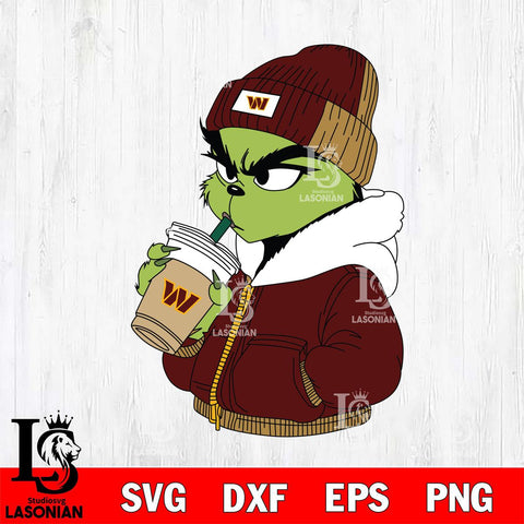 Washington Football Team Boujee Grinch 6 Svg Eps Dxf Png File, Digital Download, Instant Download