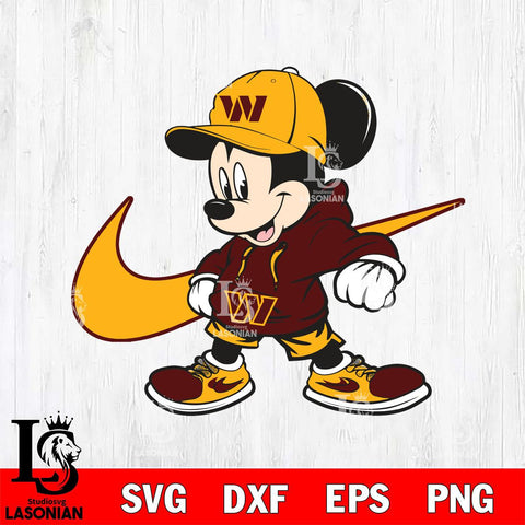 Washington Football Team Cool Mickey Mouse Svg Eps Dxf Png File, Digital Download, Instant Download