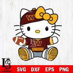 Washington Football Team Cute Hello Kitty Football 11 Svg Eps Dxf Png File, NFL svg, Digital Download, Instant Download