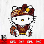 Washington Football Team Cute Hello Kitty Football 12 Svg Eps Dxf Png File, NFL svg, Digital Download, Instant Download