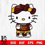 Washington Football Team Cute Hello Kitty Football 2 Svg Eps Dxf Png File, NFL svg, Digital Download, Instant Download