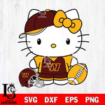 Washington Football Team Cute Hello Kitty Football 4 Svg Eps Dxf Png File, NFL svg, Digital Download, Instant Download