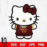 Washington Football Team Cute Hello Kitty Football 6 Svg Eps Dxf Png File, NFL svg, Digital Download, Instant Download