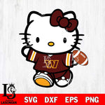 Washington Football Team Cute Hello Kitty Football 7 Svg Eps Dxf Png File, NFL svg, Digital Download, Instant Download