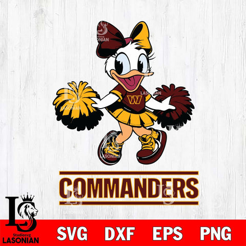 Washington Football Team Daisy Duck Cheerleader Disney, Svg Eps Dxf Png File, Digital Download