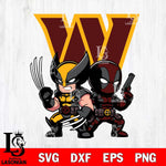 Washington Football Team Deadpool And Wolverine Svg Eps Dxf Png File, Digital Download, Instant Download