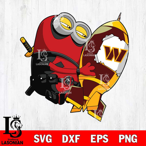 Washington Football Team Deadpool Minion Marvel Svg Eps Dxf Png File, Digital Download, Instant Download