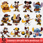 Washington Football Team Disney NFL Bundle 12 Svg Eps Dxf Png File, Digital Download, Instant Download