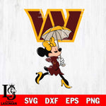 Washington Football Team Fancy Minnie Svg Eps Dxf Png File, Digital Download, Instant Download