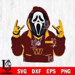 Washington Football Team Ghostface Scream Football Halloween Svg Eps Dxf Png File, Digital Download, Instant Download