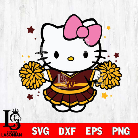 Washington Football Team Hello Kitty Cheerleader 10 Svg Eps Dxf Png File, Digital Download, Instant Download