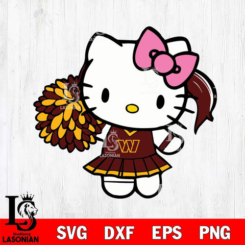 Washington Football Team Hello Kitty Cheerleader 12 Svg Eps Dxf Png File, Digital Download, Instant Download