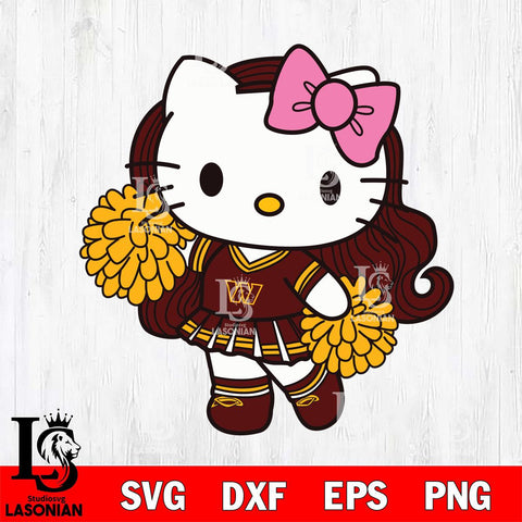 Washington Football Team Hello Kitty Cheerleader 7 Svg Eps Dxf Png File, Digital Download, Instant Download