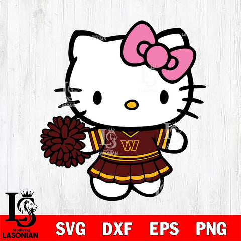 Washington Football Team Hello Kitty Cheerleader 8 Svg Eps Dxf Png File, Digital Download, Instant Download