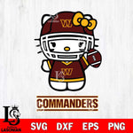 Washington Football Team Hello Kitty Nfl 1 Svg Eps Dxf Png File, Digital Download, Instant Download