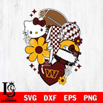 Washington Football Team Hello Kitty Nfl 2 Svg Eps Dxf Png File, Digital Download, Instant Download