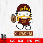 Washington Football Team Hello Kitty Nfl 4 Svg Eps Dxf Png File, Digital Download, Instant Download