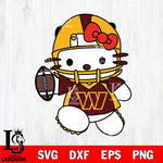 Washington Football Team Hello Kitty sport 11 Svg Eps Dxf Png File, Digital Download, Instant Download