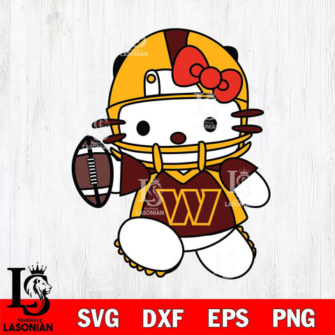 Washington Football Team Hello Kitty sport 11 Svg Eps Dxf Png File, Digital Download, Instant Download