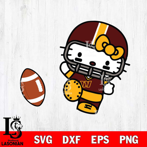 Washington Football Team Hello Kitty sport 12 Svg Eps Dxf Png File, Digital Download, Instant Download