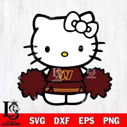 Washington Football Team Hello Kitty sport 3 Svg Eps Dxf Png File, Digital Download, Instant Download