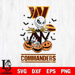 Washington Football Team Jack Skellington 2 halloween Svg Eps Dxf Png File, Digital Download, Instant Download