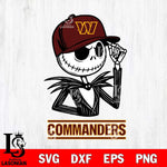 Washington Football Team Jack Skellington 3 Halloween Svg Eps Dxf Png File, Digital Download, Instant Download